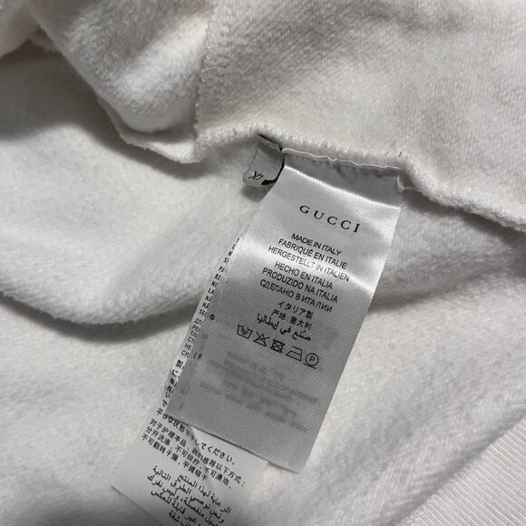 Gucci Sergio Mora Privilegium Perpetuum Zip Up Hooded Sweatshirt White Multi - Picture 6 of 11